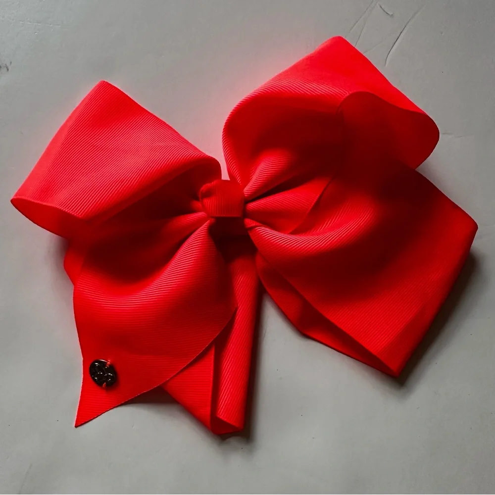 JoJo Siwa Signature Collection Large Cheer Hair Bow (Neon Coral)